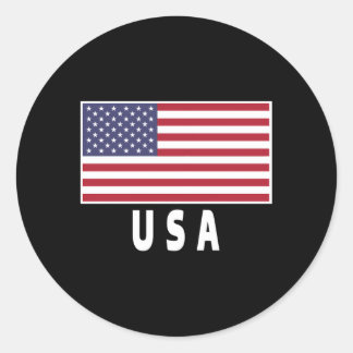 Amerikaanse vlag Patriottisch 4 juli Amerika Dag v Ronde Sticker