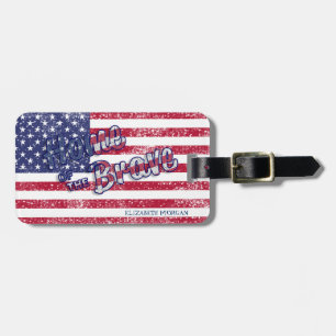 Amerikaanse Vlag Patriottisch 4 Juli Bagagelabel