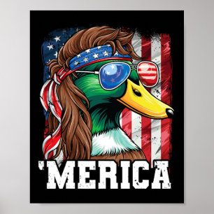 Amerikaanse vlag Patriottisch 4th of July Duc Poster