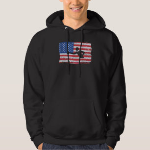 Amerikaanse vlag Patriottisch Amerikaans pingpongt Hoodie