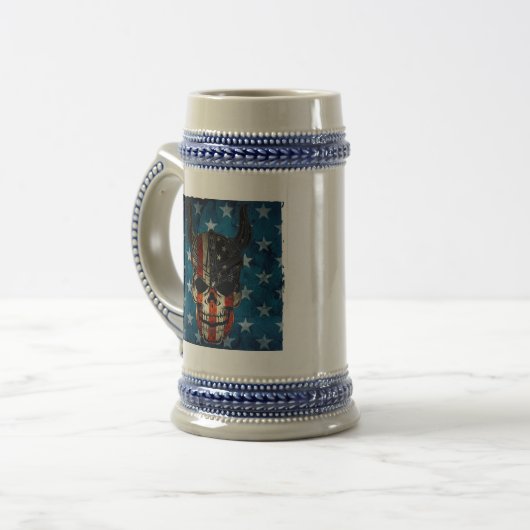 Amerikaanse vlag Patriottisch Bierpul (Voorkant links)