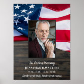 Amerikaanse vlag Patriottisch herdenkingsfoto rouw Poster (Voorkant)