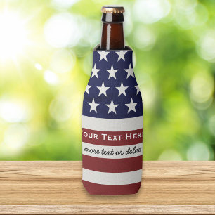 Amerikaanse Vlag Patriottisch juli - Aangepaste fl Flesjeskoeler