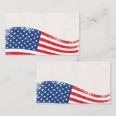 Amerikaanse vlag patriottisch rood wit en blauw visitekaartje (Voorkant / Achterkant)