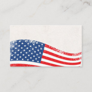 Amerikaanse vlag patriottisch rood wit en blauw visitekaartje