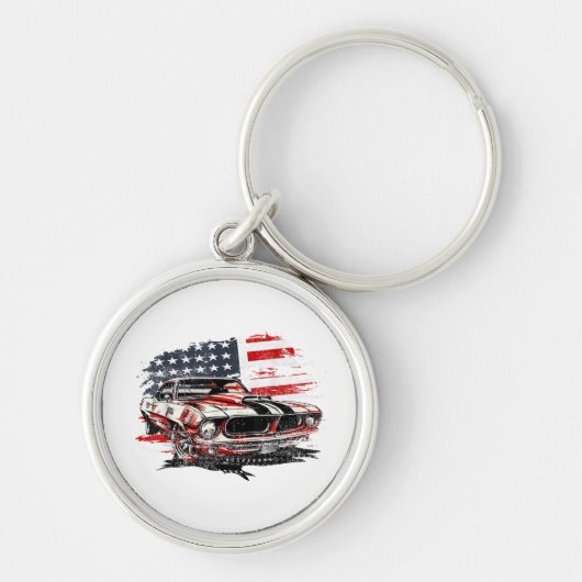 Amerikaanse Vlag Patriottisch Sleutelhanger (Voorkant)