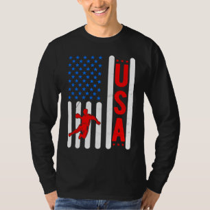 Amerikaanse Vlag Patriottisch USA Mannen Vrouwen H T-shirt