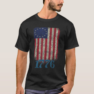 Amerikaanse vlag patriottische 1776 Betsy Ross ver T-shirt