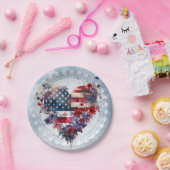 Amerikaanse vlag patriottische 4th Juli onafhankel Papieren Bordje (Feest)