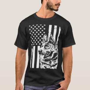  Amerikaanse vlag Patriottische Duitse herder me T-shirt