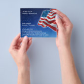 Amerikaanse Vlag Patriottische Flyer Sjabloon (Hand)
