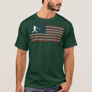 Amerikaanse vlag Patriottische honkbal 2 T-shirt