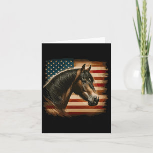 Amerikaanse vlag Patriottische paard paardrijden w Kaart