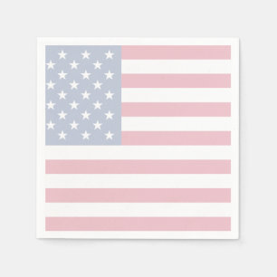 Amerikaanse vlag Patriottische papieren cocktail s Servetten
