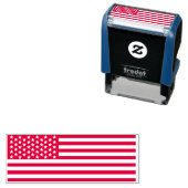 Amerikaanse vlag Patriottische sterren en Stripes Zelfinktende Stempel (In situ)