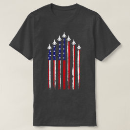 Amerikaanse vlag Patriottische straaljagers T-shirt