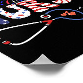 Amerikaanse Vlag Patriottische Verpleegster Stetho Poster (Hoek)