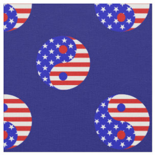 Amerikaanse vlag Patriottische Yin Yang sterren st Stof