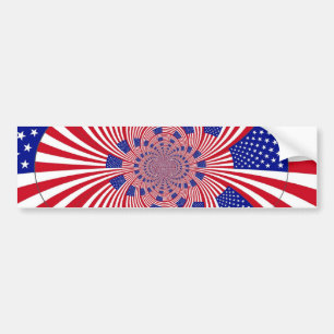 Amerikaanse vlag patroon bumpersticker