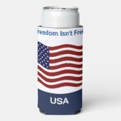 Amerikaanse vlag Personaliseer naam en tekst Tall (Seltzer Achterkant)