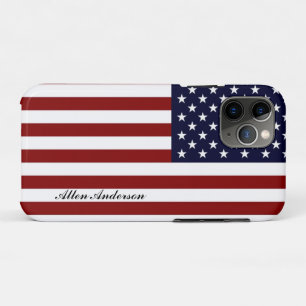 Amerikaanse vlag Persoonlijke naam of monogram iPhone 11 Pro Hoesje