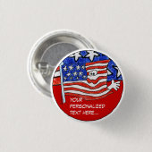 Amerikaanse vlag Persoonlijke pincode/Ronde Button (Voorkant /achterkant)