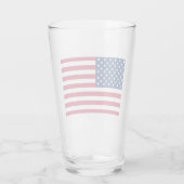 Amerikaanse vlag - Pint Glass Glas (Achterkant)