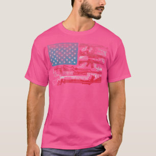 Amerikaanse Vlag Pistolen Geweren Kogels Us Vlag W T-shirt