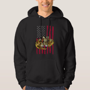 Amerikaanse Vlag Piston Muscle Auto 4 Hoodie