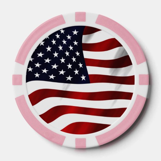 Amerikaanse vlag poker chips (Voorkant)