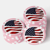 Amerikaanse vlag poker chips (Opstapeling)