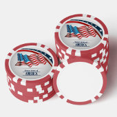 Amerikaanse vlag poker chips