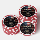 Amerikaanse vlag poker chips (Opstapeling)