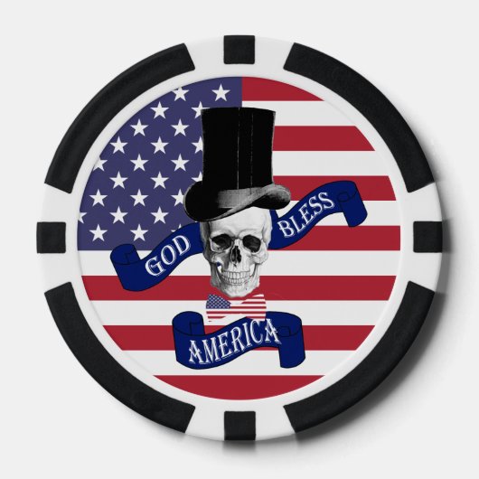 Amerikaanse vlag poker chips (Voorkant)