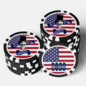 Amerikaanse vlag poker chips (Opstapeling)