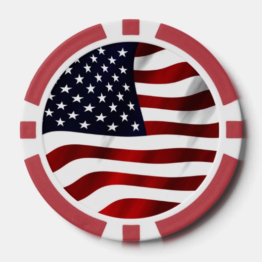 Amerikaanse vlag pokerchips (Voorkant)