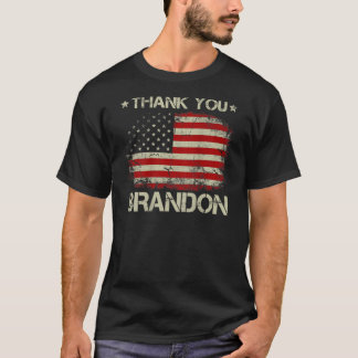 Amerikaanse vlag Politiek dank u Brandon T-shirt