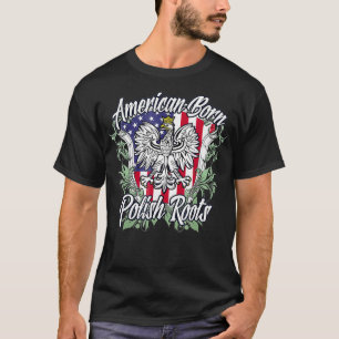 Amerikaanse vlag Poolse rots T-shirt