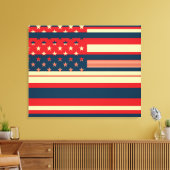 Amerikaanse vlag Pop Art Canvas Afdruk (Insitu (Woonkamer))