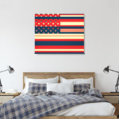 Amerikaanse vlag Pop Art Canvas Afdruk (Insitu (Slaapkamer))