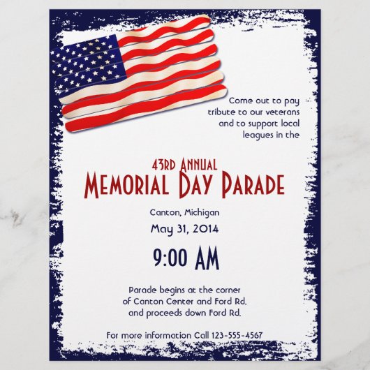 Amerikaanse vlag Popsicle Stick Folkart Flyer (Voorkant)