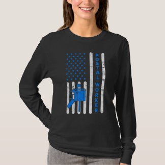Amerikaanse Vlag Postbode Bezorging Postbode Post T-shirt