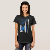Amerikaanse Vlag Postbode Bezorging Postbode Post T-shirt (Voorkant volledig)