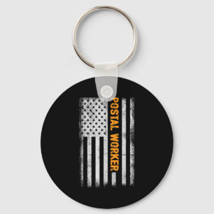 Amerikaanse vlag postbode Grappige quote Graphic W Sleutelhanger