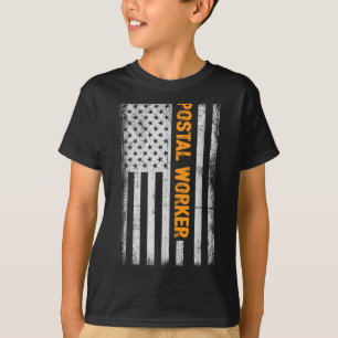 Amerikaanse vlag postbode Grappige quote Graphic W T-shirt