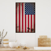  Amerikaanse vlag Poster (Keuken)