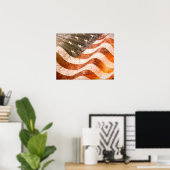 Amerikaanse vlag poster (Thuiskantoor)