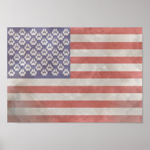 Amerikaanse vlag poster