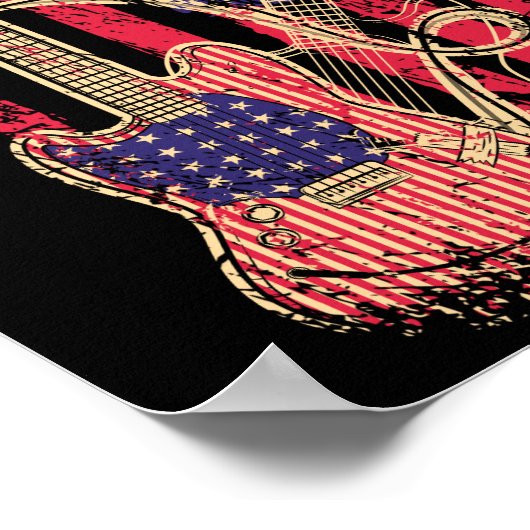  Amerikaanse vlag Poster (Hoek)