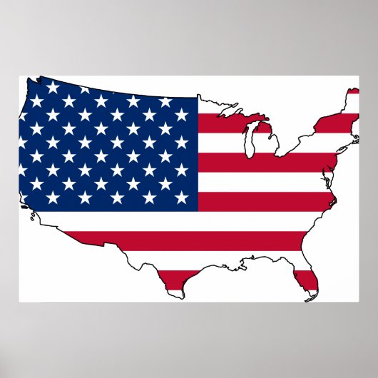 Amerikaanse vlag poster (Voorkant)
